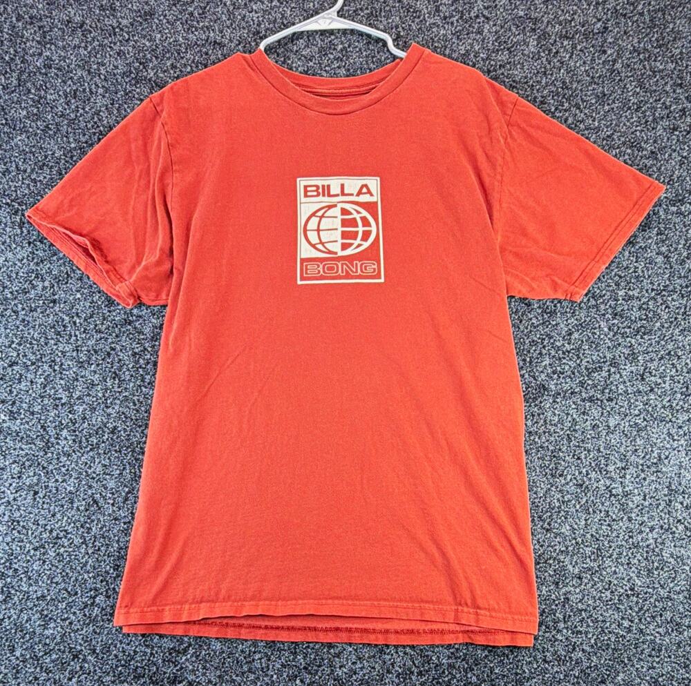 Billabong Premium Tee Men's Logo Graphic Orange Crew Neck T-Shirt 2XL